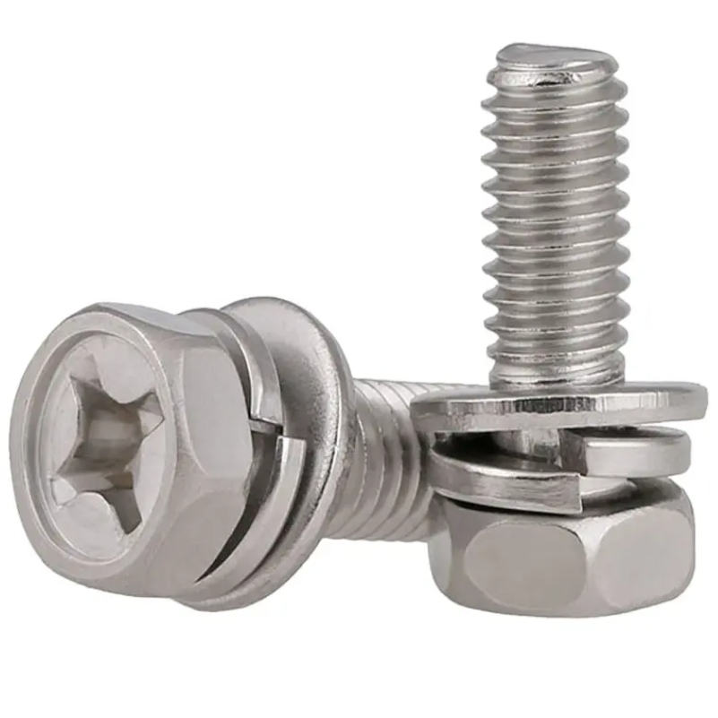 High Strength Heavy-Duty Bolt and Nut Assembly Fastener A2-70 304 Stainless Steel Hexagonal Bolt and Nut Washer