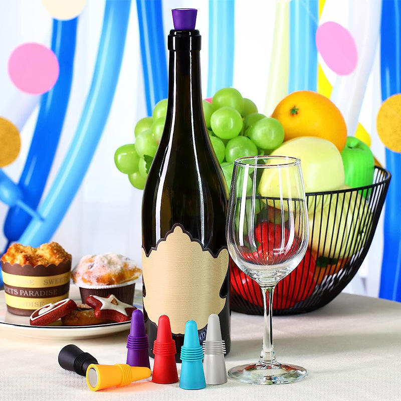 Custom Logo Creative Wine Stopper Food Grade Stainless Steel Stopper and Silicone Leakproof for Home and Gifts
