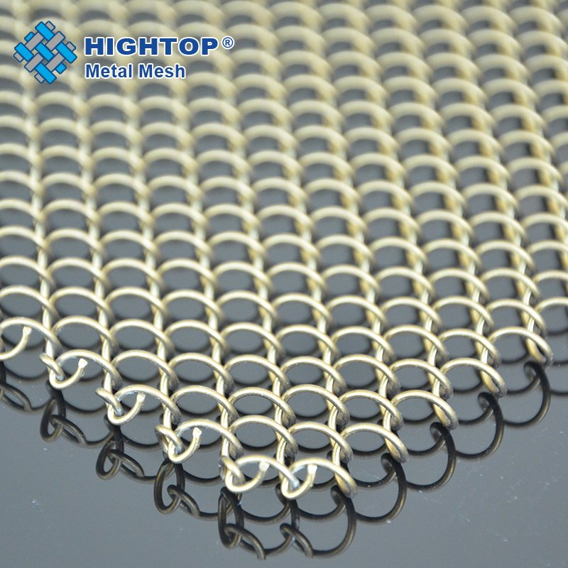 Stainless Steel Architectural Decorative Woven Wire Netting Metal Mesh Curtain Chain Link Metal Curtain Mesh Coil