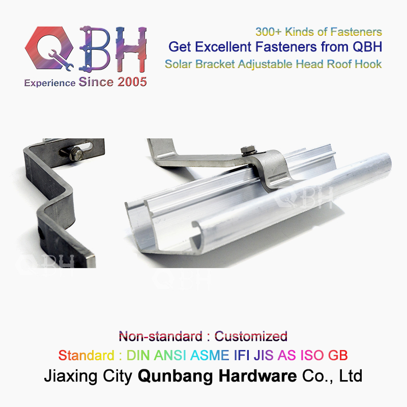 Qbh Customized Stainless Steel 304/316 Photovoltaic PV Solar Energy Panel System Bracket Stent Rack Washer Fastener Accessories Stamping Pressing Hardware