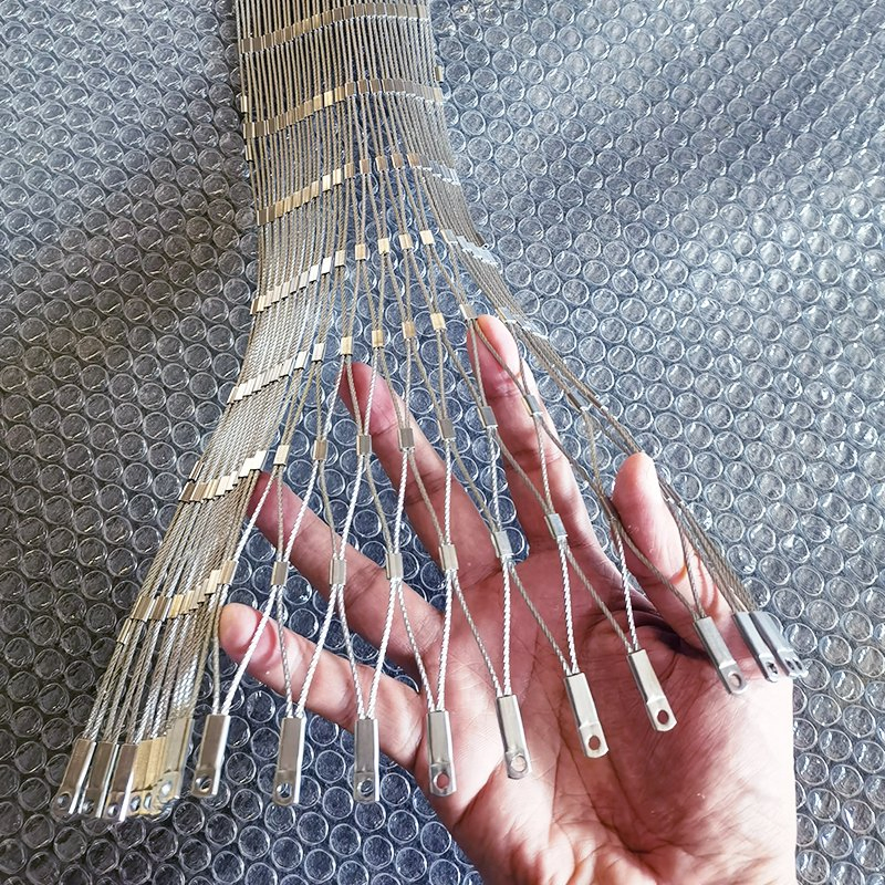High-Strength Weather-Resistant Rust-Proof Durable Stainless Steel Cable Rope Mesh for Architectural Diamond Flexible Screen Zoo Animal Enclosure Safety Barrier