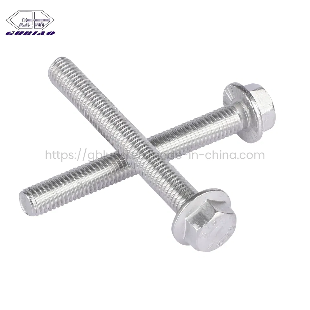Uniform Stress Distribution Easy Assembly and Disassembly High Strength Stainless Steel Hex Flange Bolt