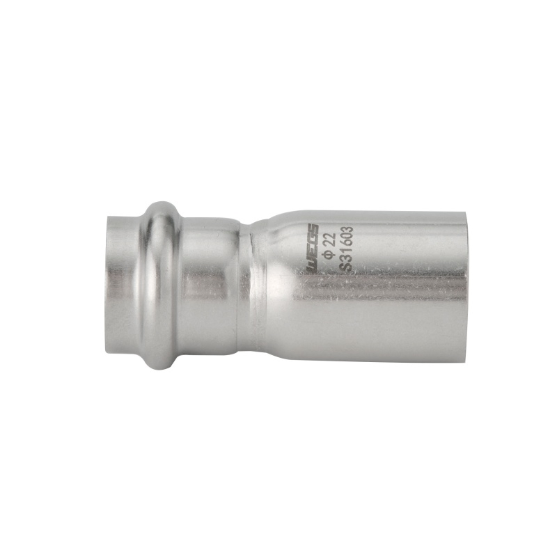 Corrosion-Resistant Stainless Steel V Profile Press Fittings Adaptor Union (B Reducer With Plain End)