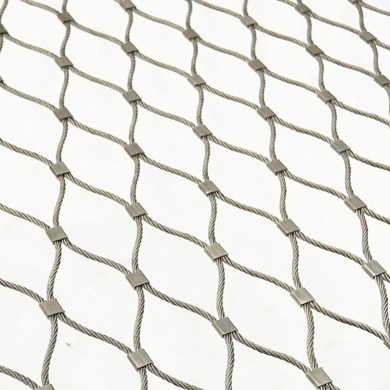High-Strength Weather-Resistant Rust-Proof Durable Stainless Steel Cable Rope Mesh for Architectural Diamond Flexible Screen Zoo Animal Enclosure Safety Barrier