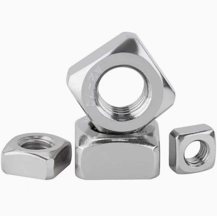 Zinc Plated Carbon Steel Stainless Steel Square Nut High Strength Industrial Threaded Nut Precision Mechanical Assembly Nut