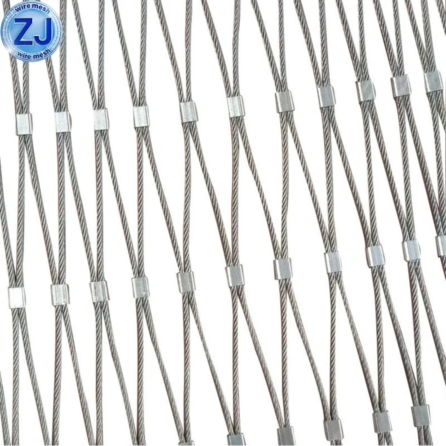 304 Stainless Steel Wire Flexible Cable Rope X-Type Infill Rope Mesh Balustrade Protective Net for Handrail/Railing/Staircase/Balcony/Garden/Decorative Building