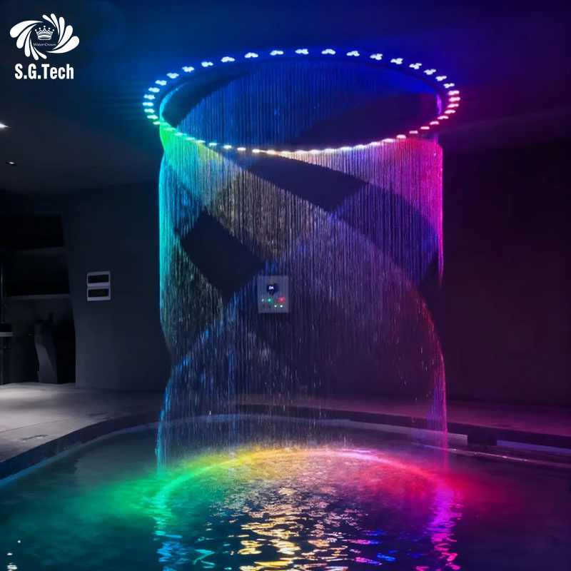 Water Crown Smart Digital Water Curtain Modular Commercial Application