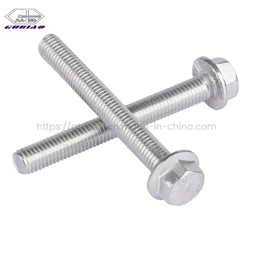 Uniform Stress Distribution Easy Assembly and Disassembly High Strength Stainless Steel Hex Flange Bolt