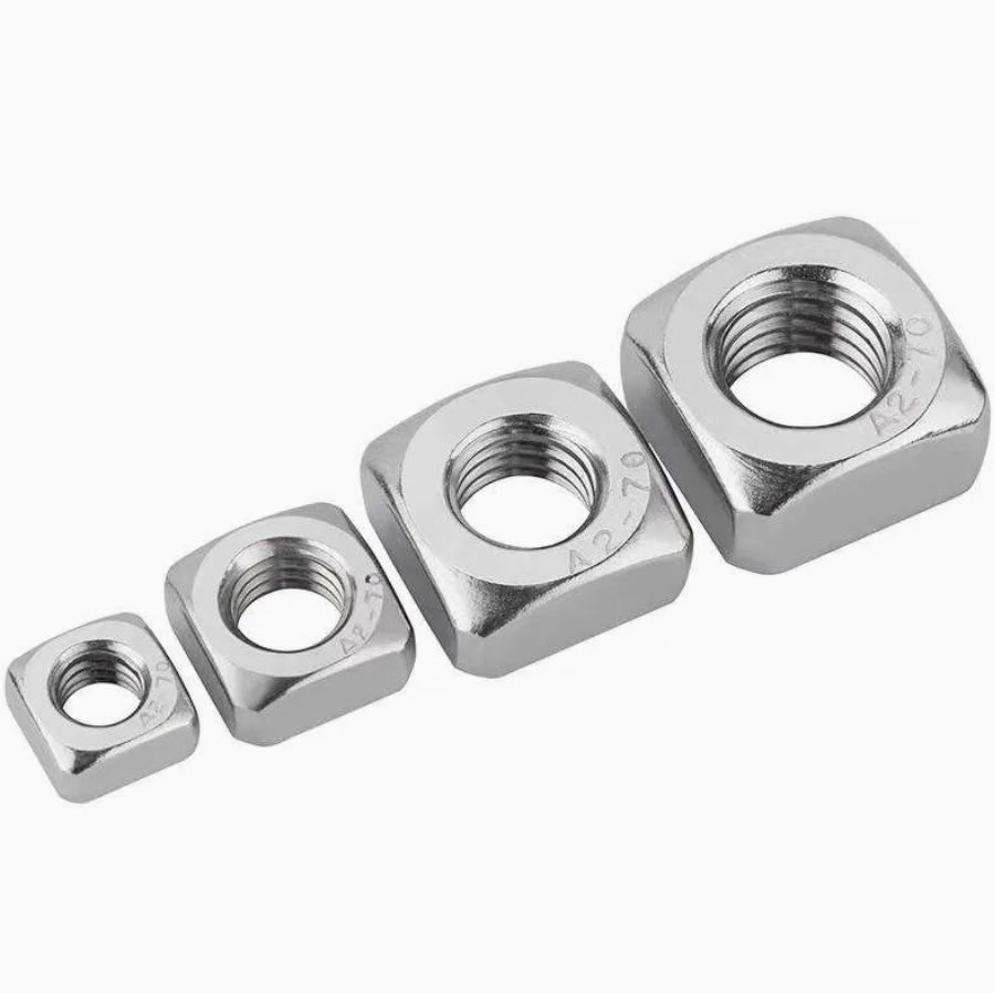 Zinc Plated Carbon Steel Stainless Steel Square Nut High Strength Industrial Threaded Nut Precision Mechanical Assembly Nut