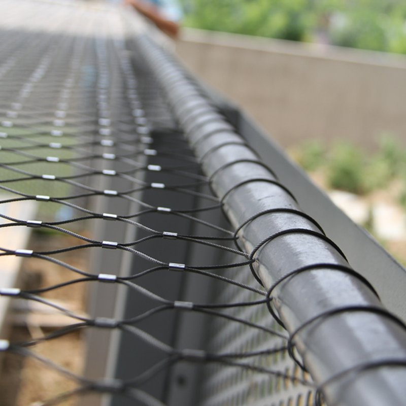 High-Strength Weather-Resistant Rust-Proof Durable Stainless Steel Cable Rope Mesh for Architectural Diamond Flexible Screen Zoo Animal Enclosure Safety Barrier