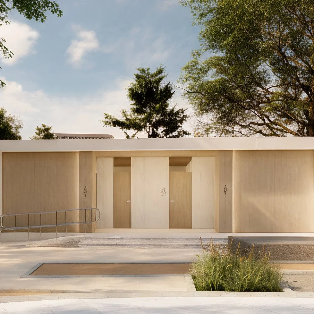 Eco-Conscious New Housing Featuring Mobile Steel Structures and Foldable Prefabricated Containers Sustainable Public Toilet and Utility Applications.