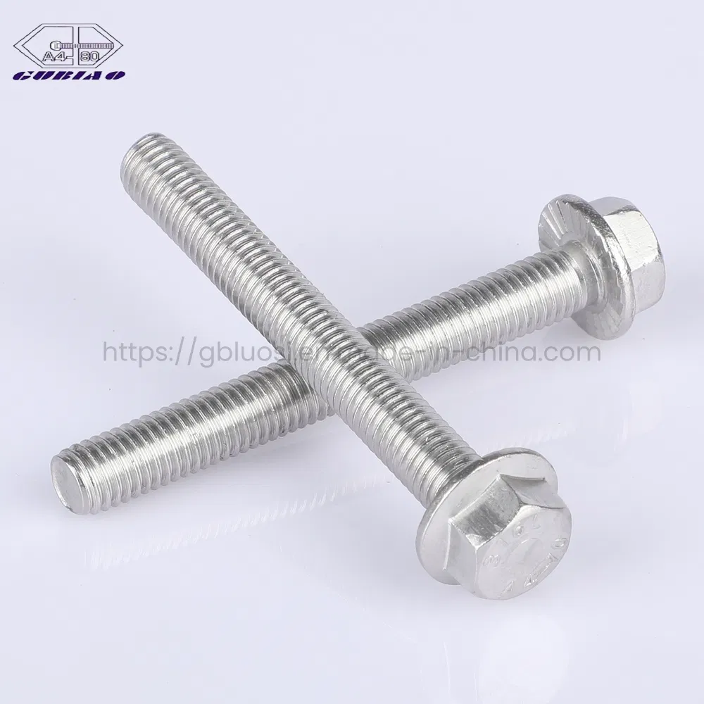 Uniform Stress Distribution Easy Assembly and Disassembly High Strength Stainless Steel Hex Flange Bolt
