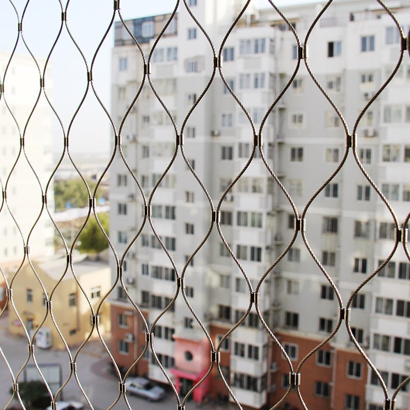 High-Strength Weather-Resistant Rust-Proof Durable Stainless Steel Cable Rope Mesh for Architectural Diamond Flexible Screen Zoo Animal Enclosure Safety Barrier