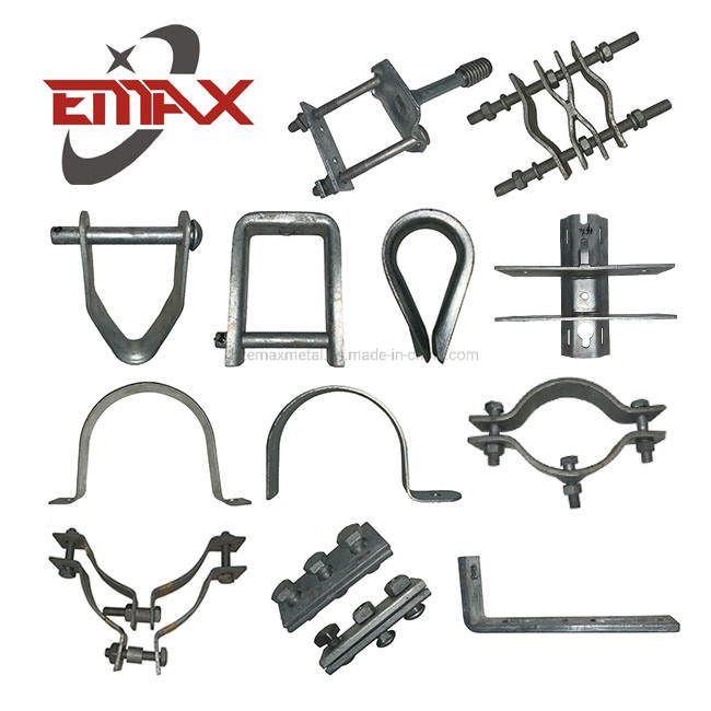 Customized Stainless Steel Hot DIP Galvanized Sheet Metal Stamping Pole Line Parts Power Fittings Fastener Hardware
