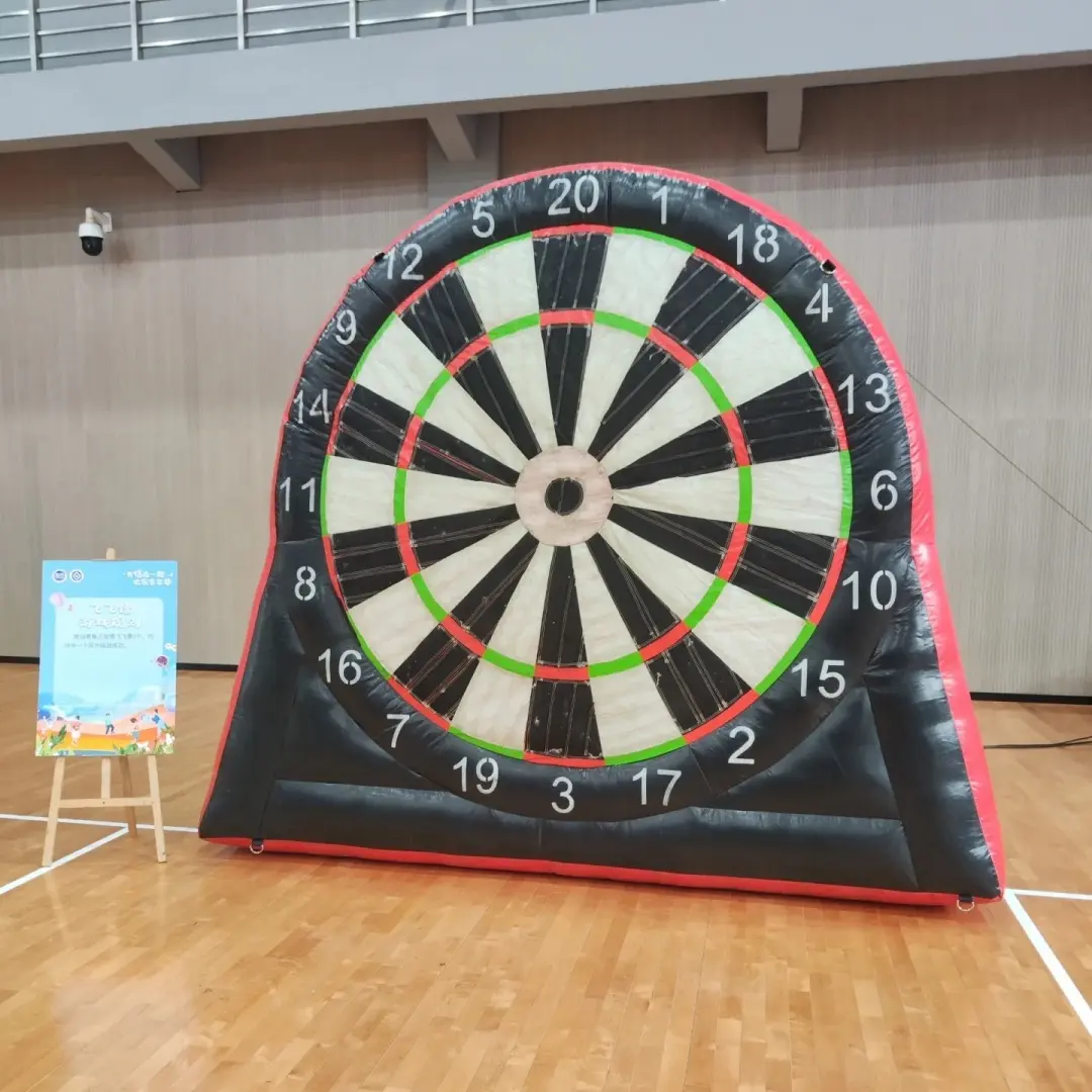 Inflatable Soccer Dart Board Side View