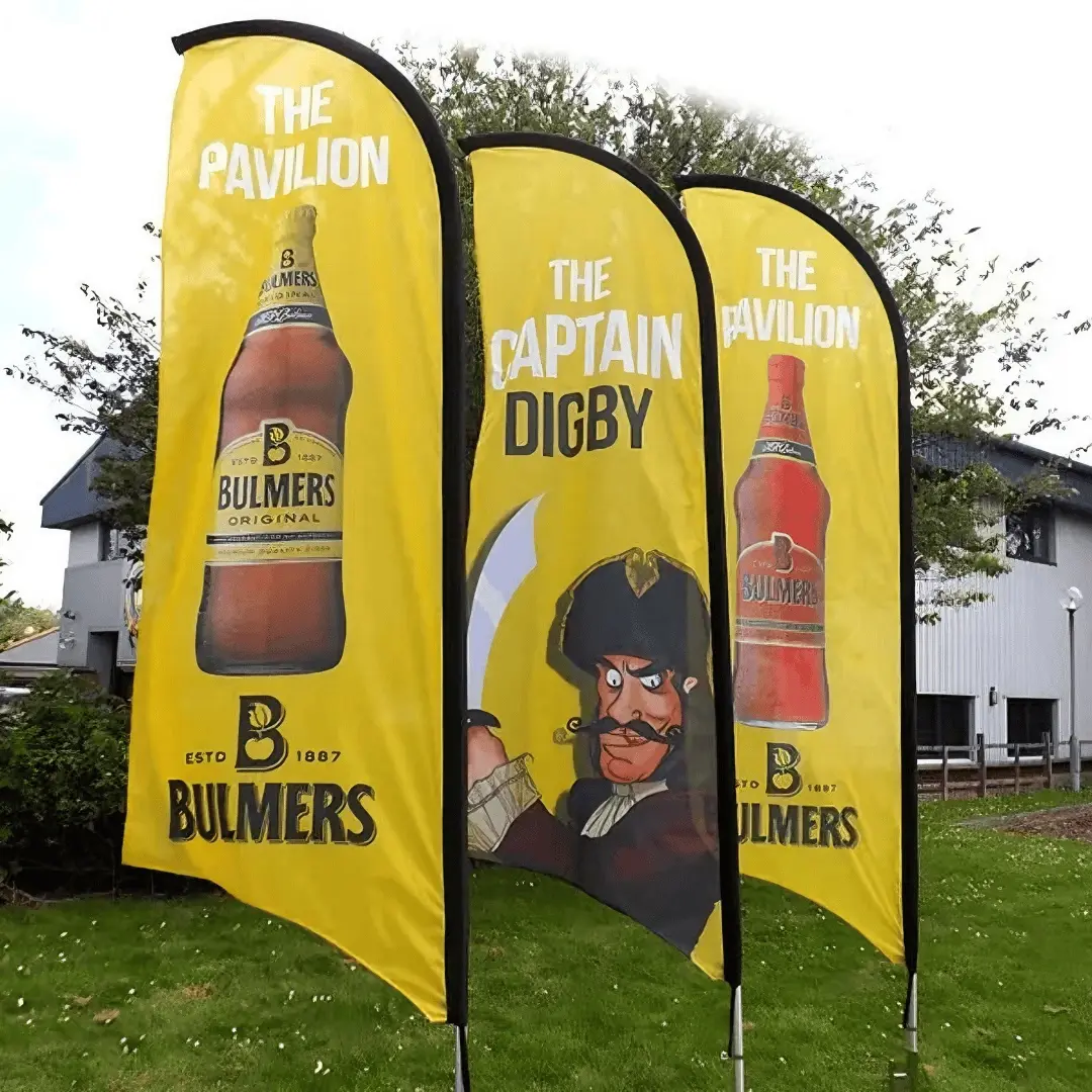 Feather advertising flags materials