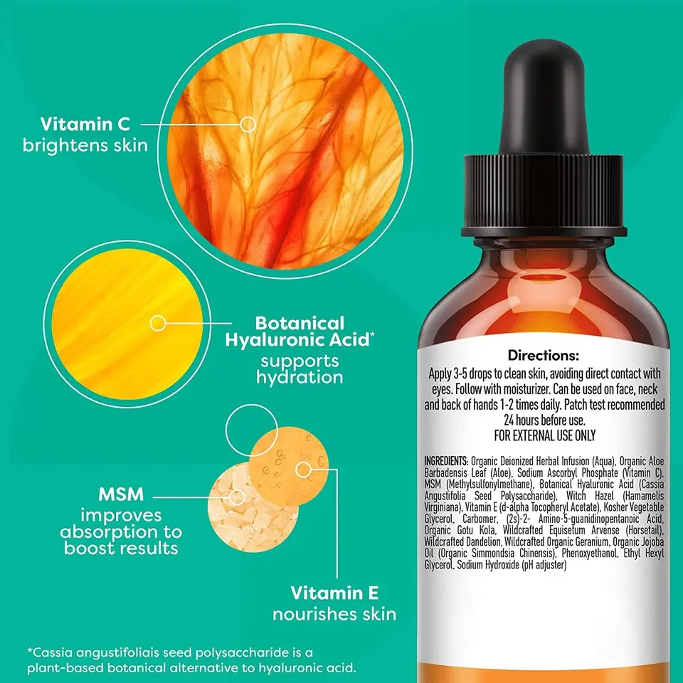Private Label Vitamin C Facial Serum Supplier, Bulk
