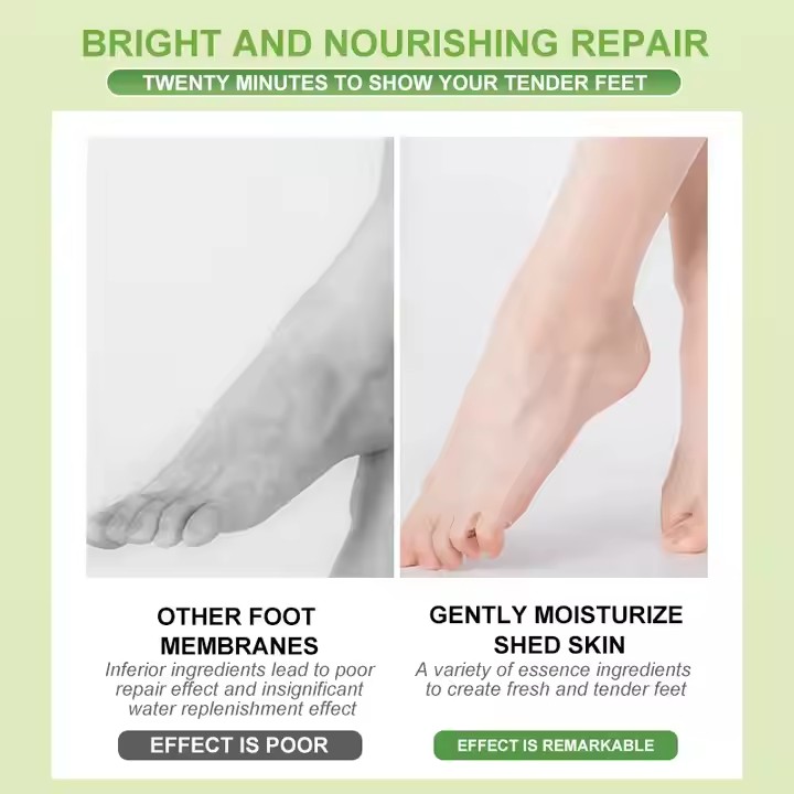 Exfoliating Foot Mask Application