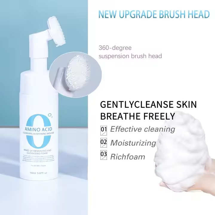 Private Label Mousse Brush Wash Cleanser Manufacturer, Bulk