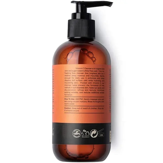 Private Label Organic Vitamin C Facial Cleanser Factory, Bulk