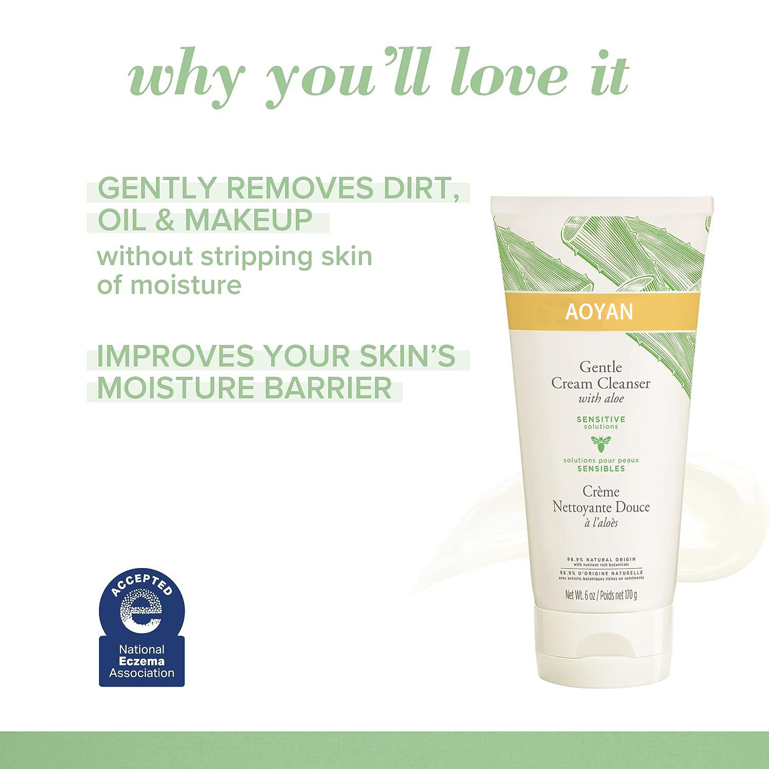Private Label Sensitive Skin Face Cleanser Odm, Bulk
