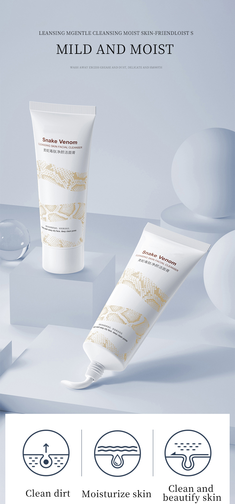 Snail Whitening Face Cleanser Detail 1