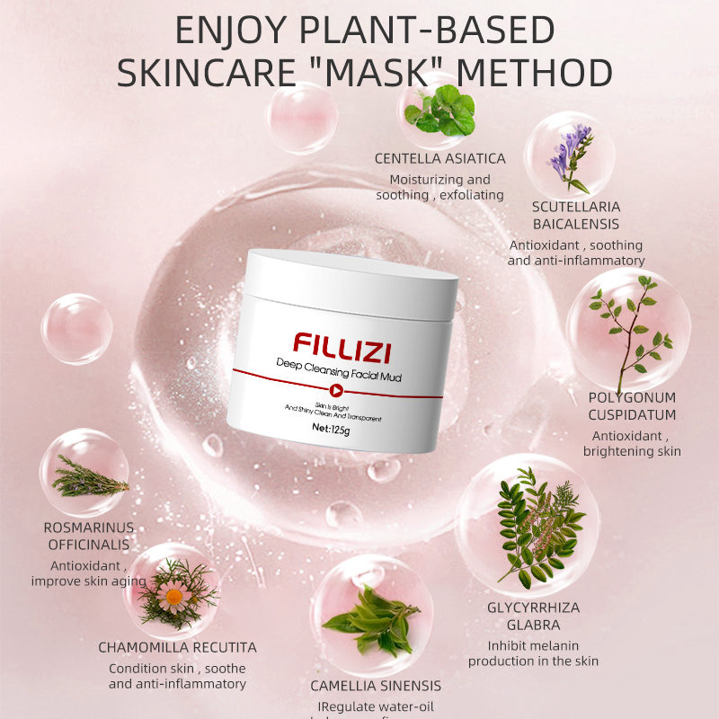 Private Label Deep Cleansing Facial Mud Mask Odm, Bulk