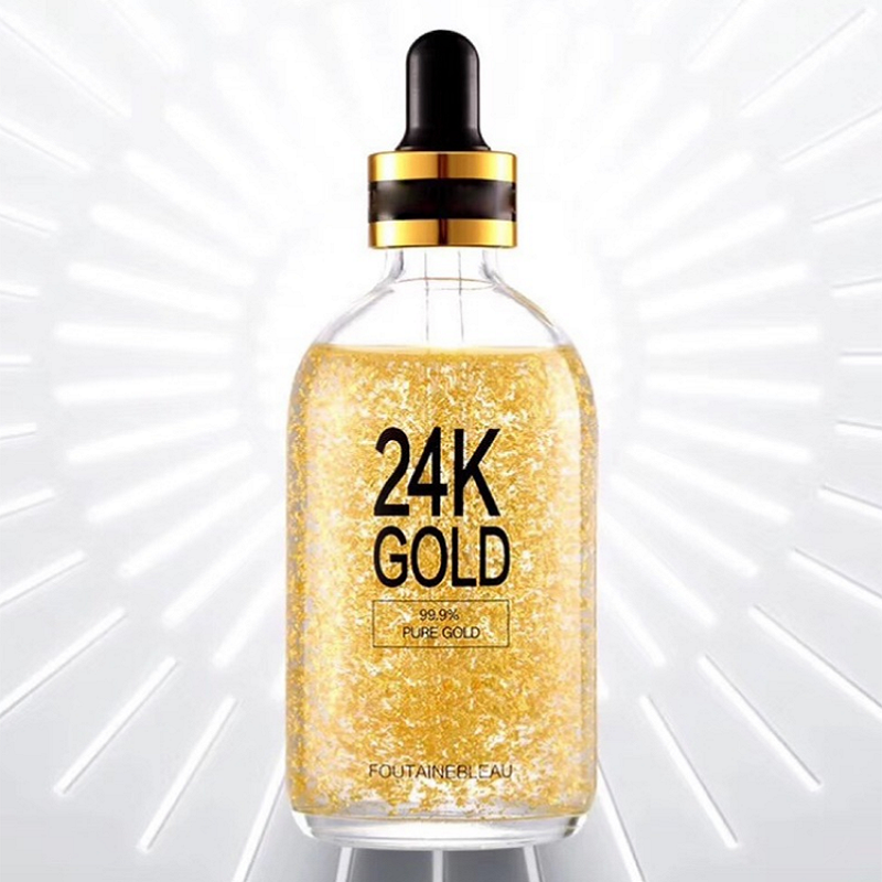 Face Skin Care 24k Gold Serum Application