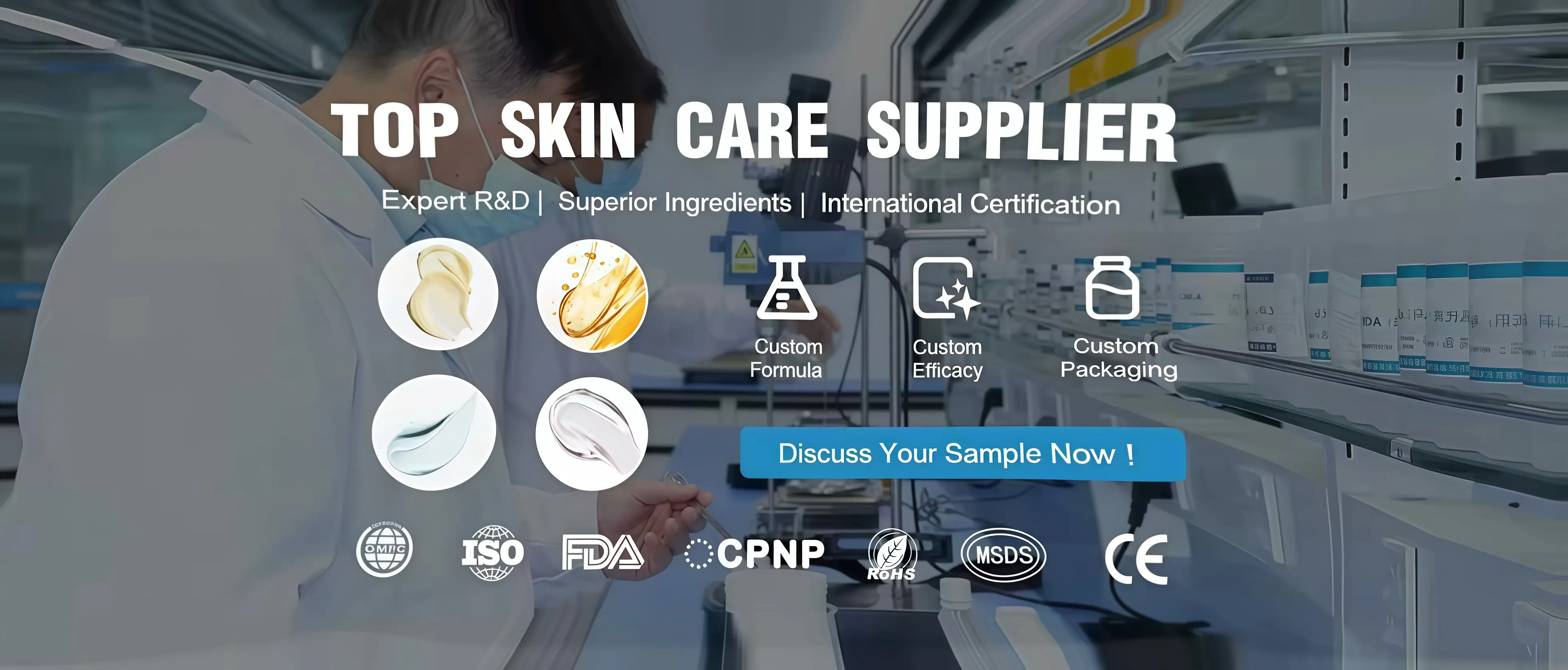 Private label skincare production line at Beaza
