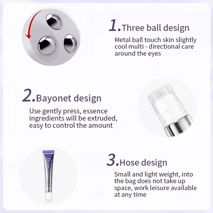 Private Label Eye Firming Cream Tube With Roller Supplier, Factory