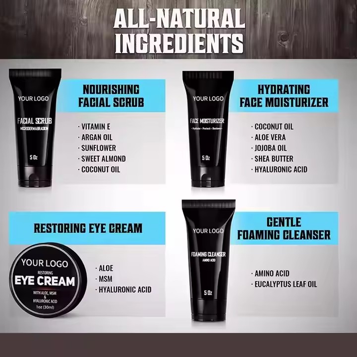 Private Label Moisturizer Face Wash Set for Men Manufacturer, Bulk