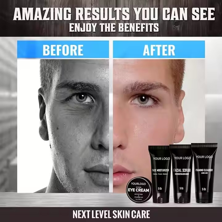 Private Label Moisturizer Face Wash Set for Men Manufacturer, Bulk