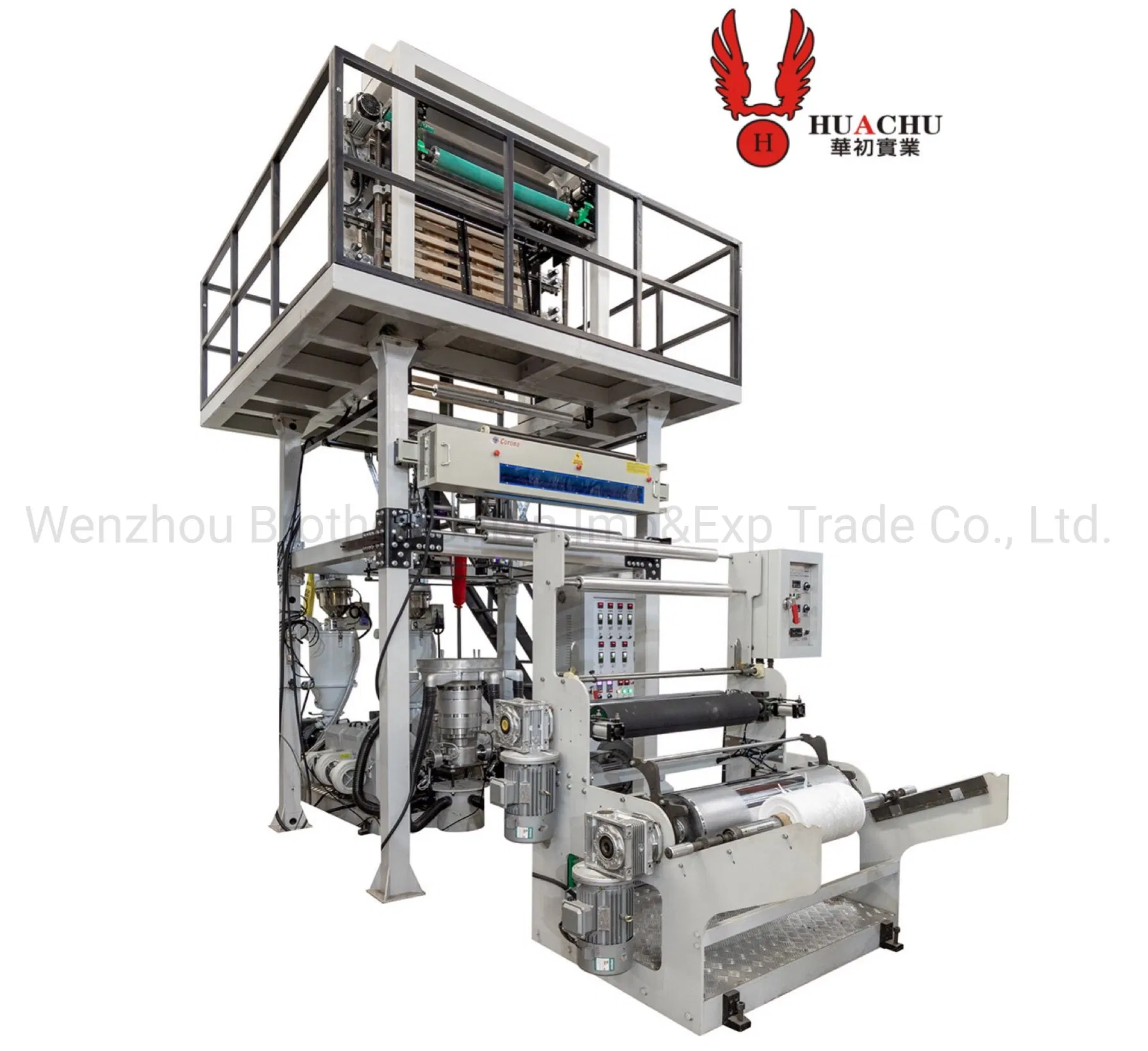 HDPE LDPE ABA 1000mmthree Layers Extruder Plastic Agricultural Film Blowing Machine