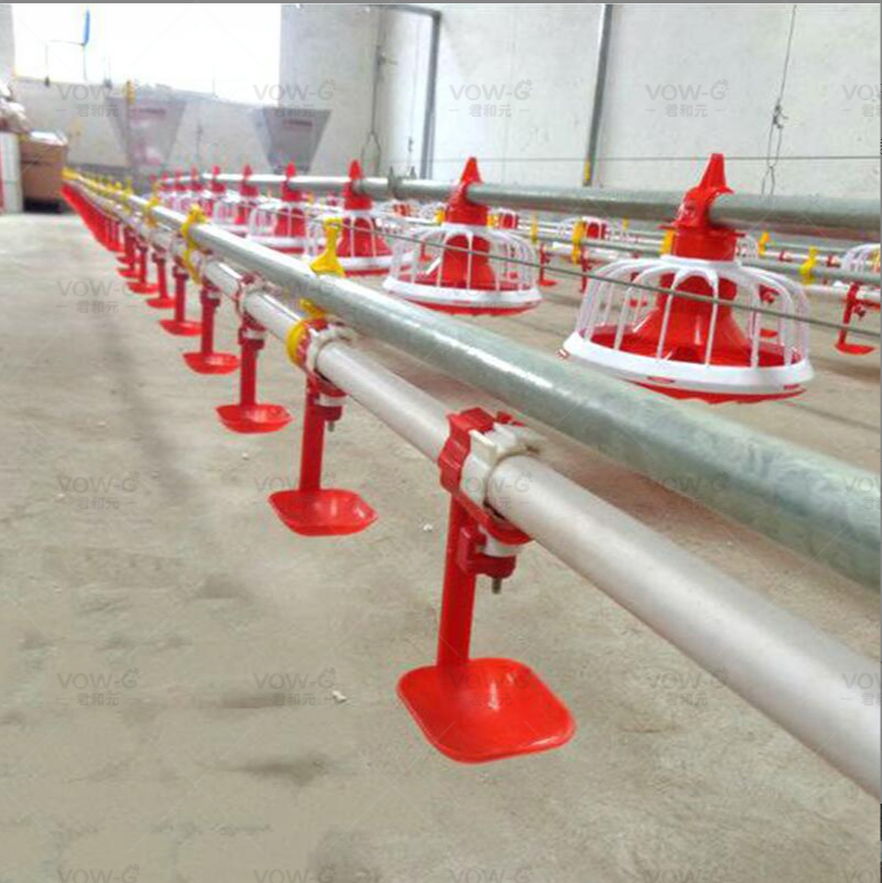 Steel Structure Poultry Chicken House Automatic Broiler Floor System Pan Feeding System Equipment