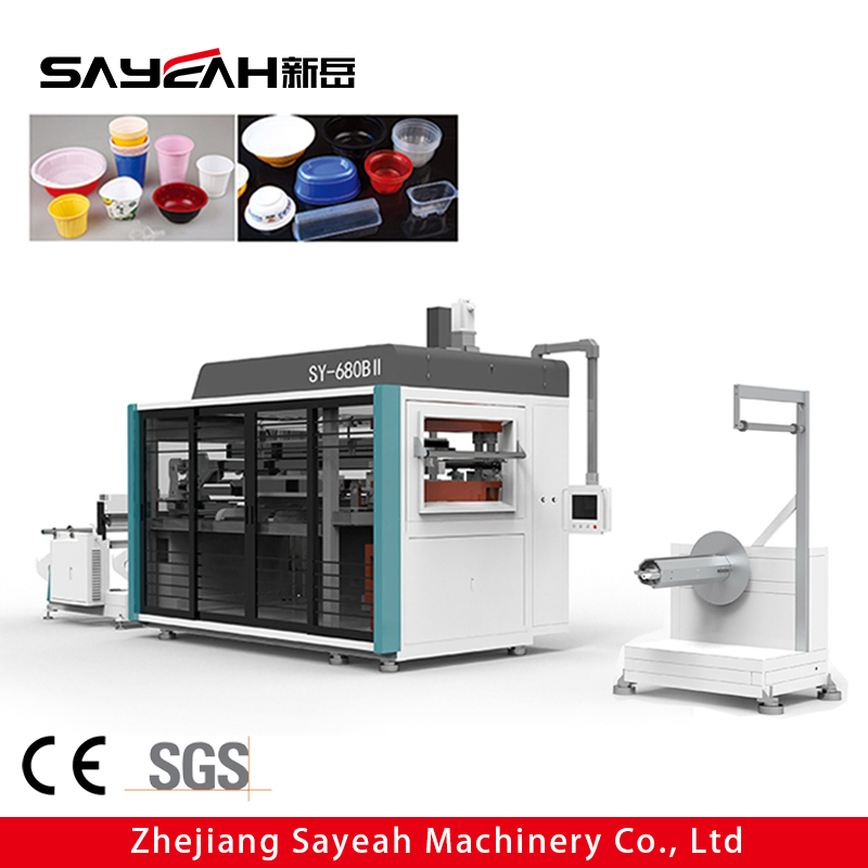 Eco-Friendly Disposable Thermoforming Machine Sy-680b for Biodegradable Pet PP Plastic Water Cups Coffee Cups and Bowls