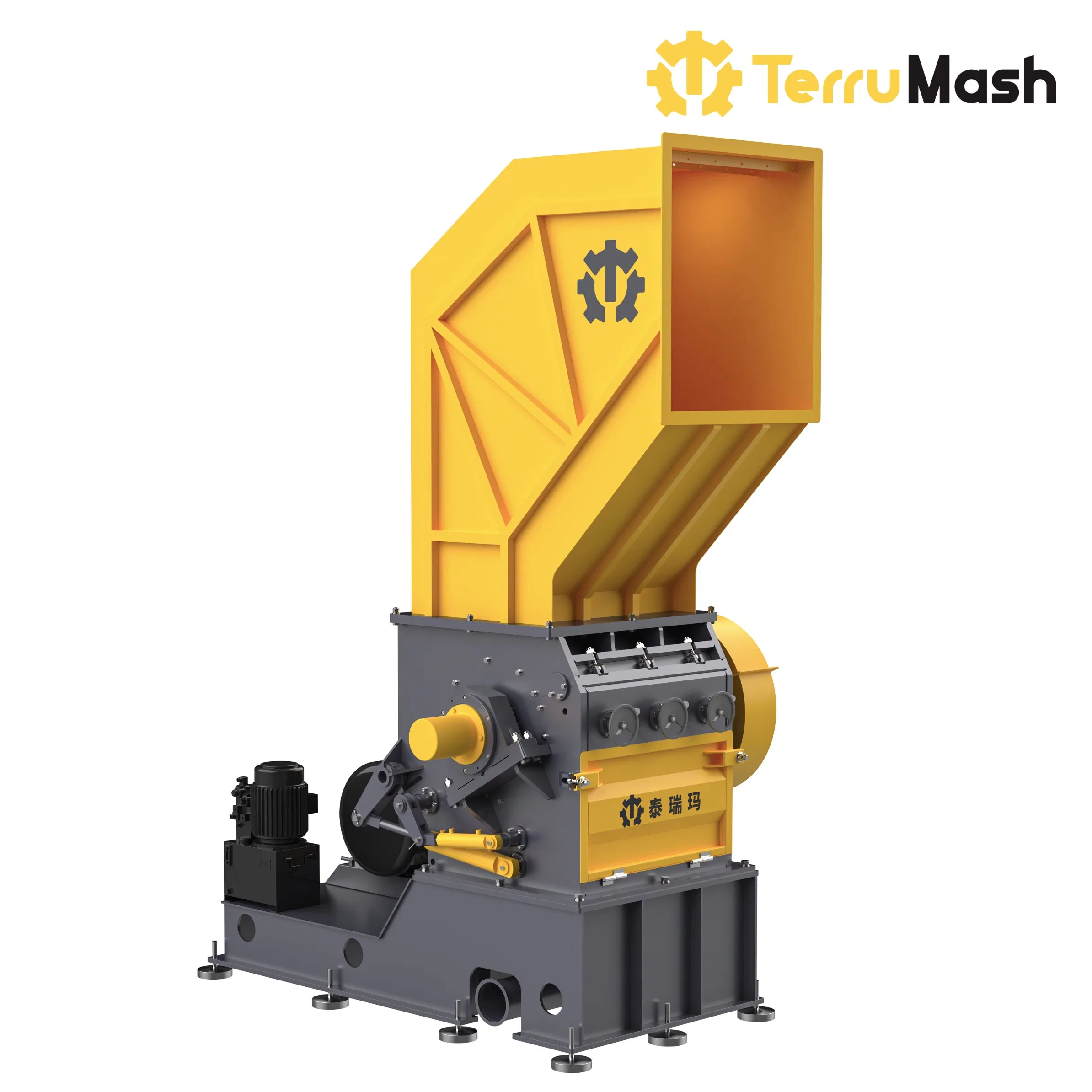 Industrial Plastic Recycling Machine &amp; Heavy-Duty Recycling Wood Tire Plastic Crusher for Paper Metal