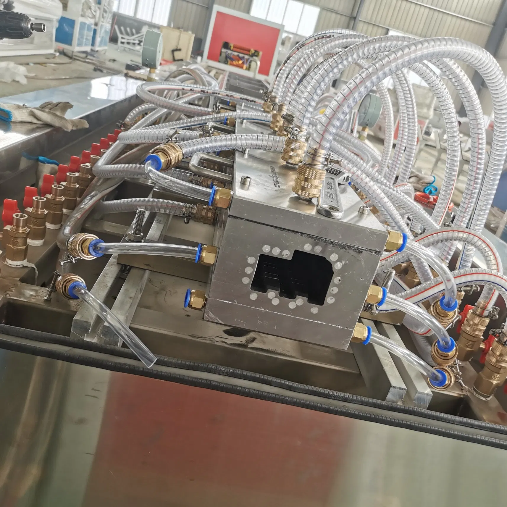 Wood Plastic Composite WPC PVC Profile Hollow Door Frame Extruder