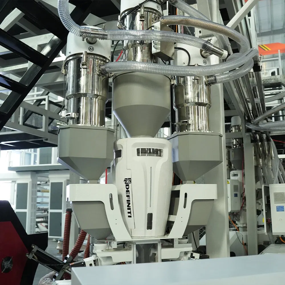 Low Energy Consumption High Speed HDPE LDPE Blown Film Extruder Mutilayer Three Layers ABC Plastic PE Film Blowing Machine