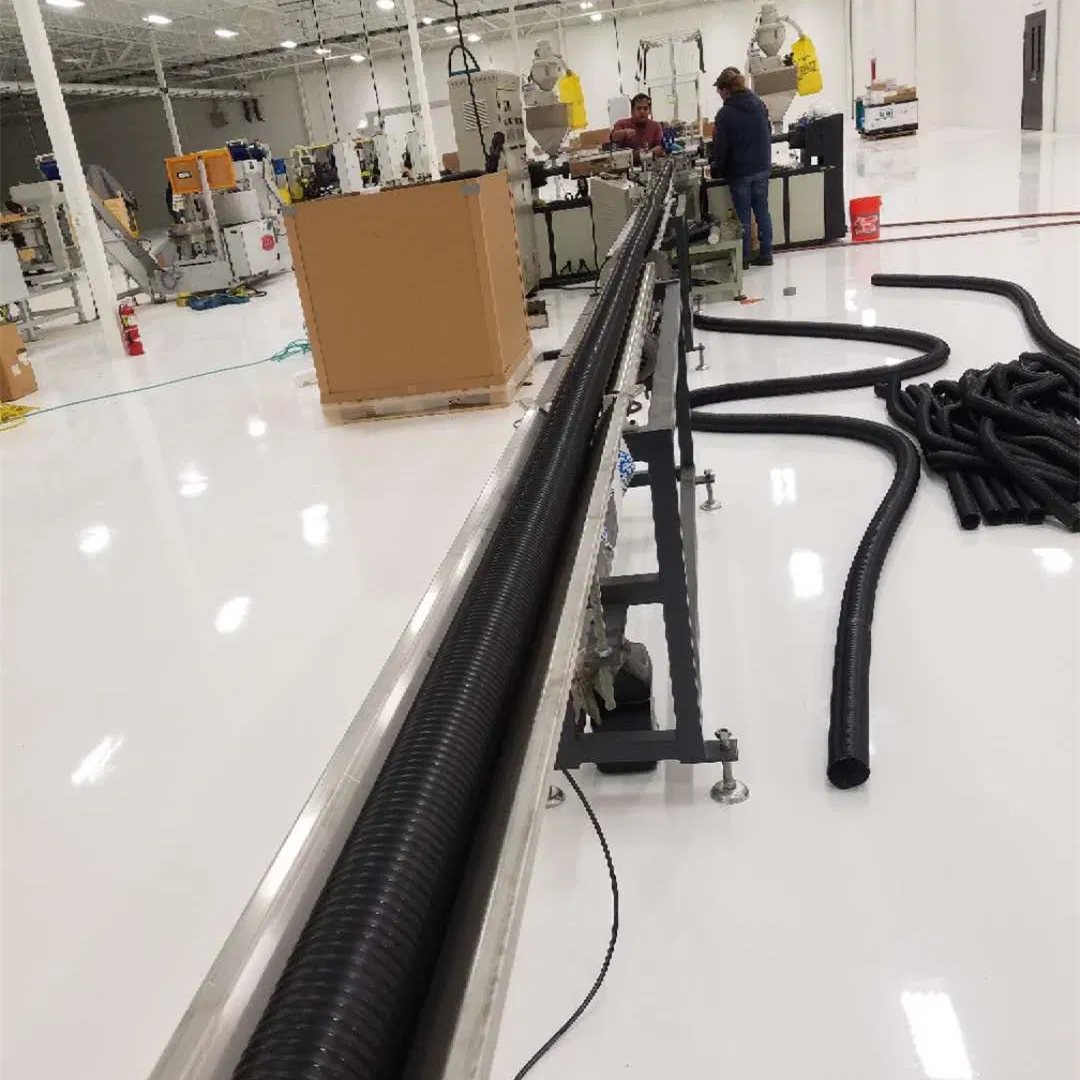 Plastic EVA Spiral Helix Corrugated Flexible Vacuum Dust Cleaner Pipe Extrusion Machinery