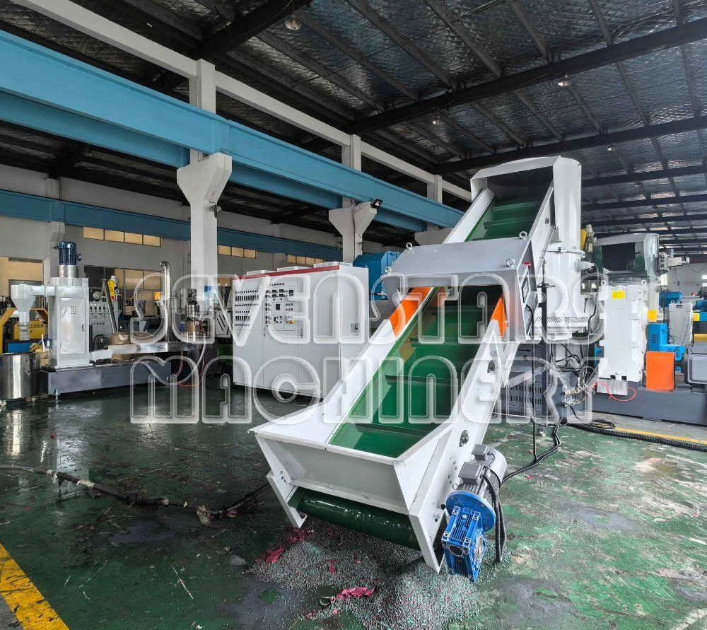 Double Stage PP/PE Film Plastic Bags Recycling Pelletizing Granulator Machine