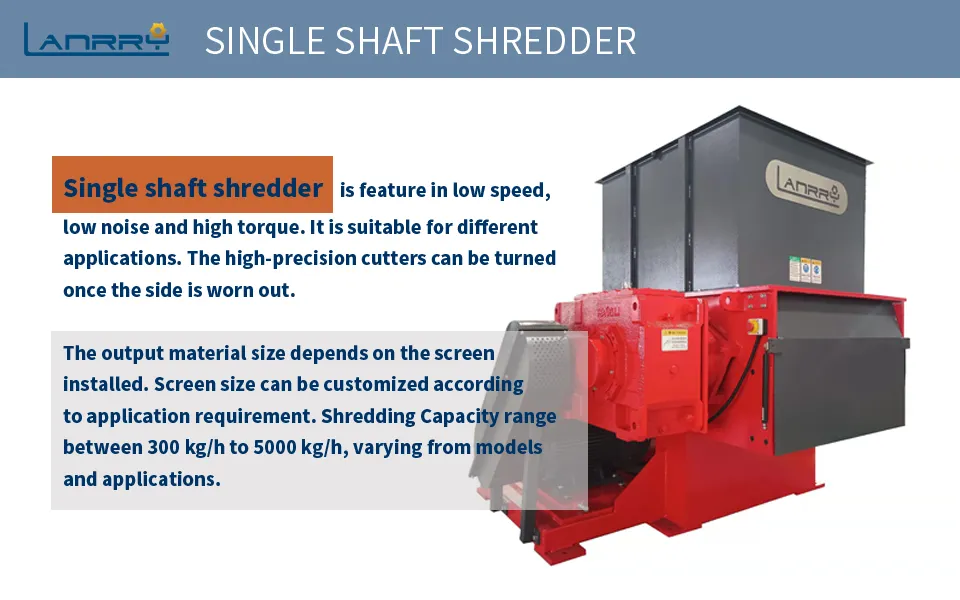 Single Shaft Shredder Machine
