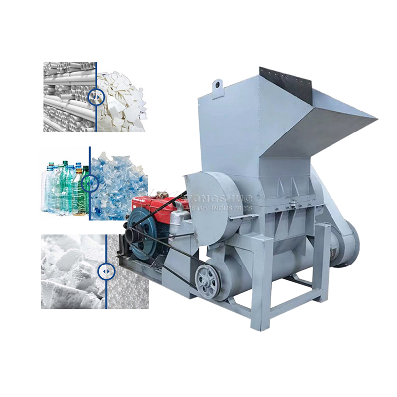 a Large Soft Plastic Noiseless Crusher Diesel Power Plastic Block Crusher Machine