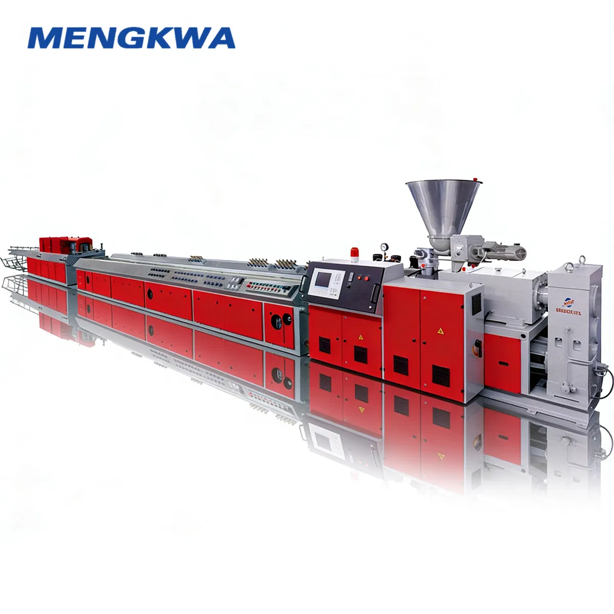 PVC Window Profile Production Line Conical Twin Screw Extruder Plastic Extruder