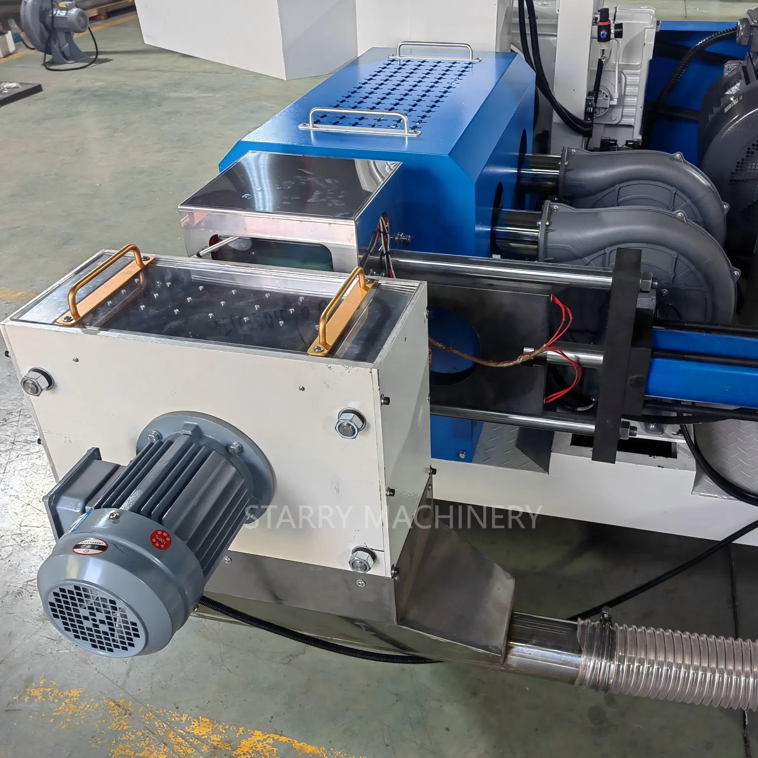 Single Stage HDPE LDPE PP Waste Plastic Granulating Pelletizing Pelletizer Recycling Machine Mini Granulator Recycled Plastic Granules Making Machine