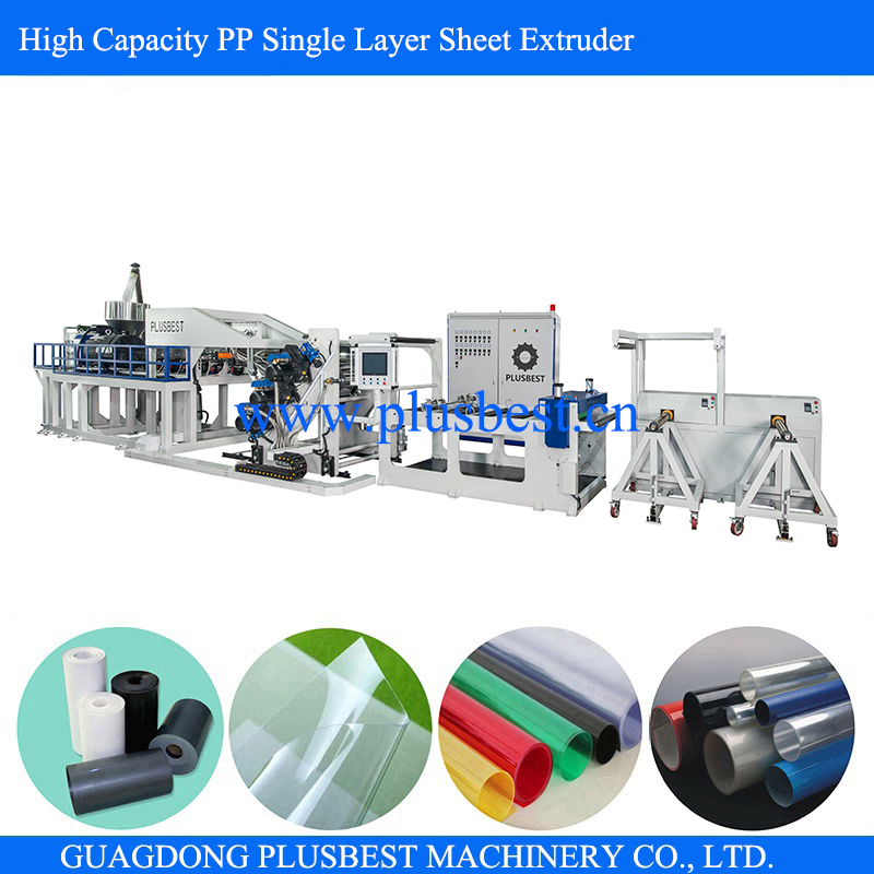 PP Extrusion Production Line Single Screw PS Plastic Sheet Extruder