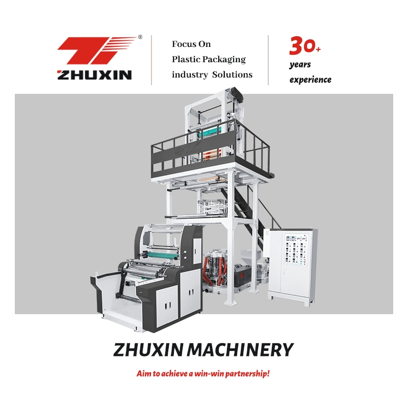 National High-Tech Enterprise Zhuxin Plastic Biodegradable Film Blowing Machine HDPE LDPE LLDPE