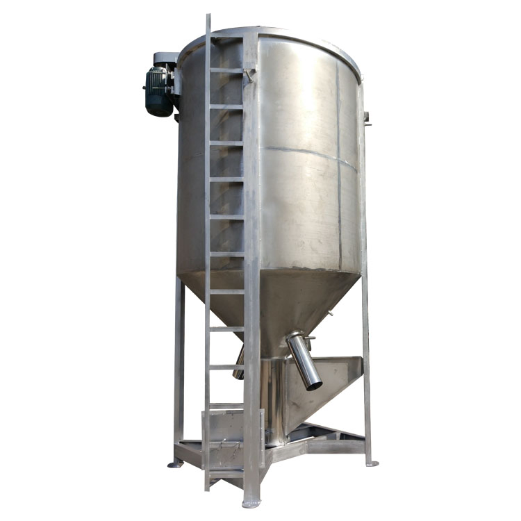 Fish Feed Mixer Machine Plastic Color Silo Vertical Particle Mixer