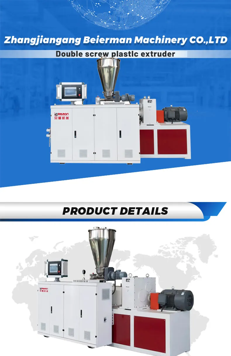 PVC Tube Profile Making Double Screw Extruder