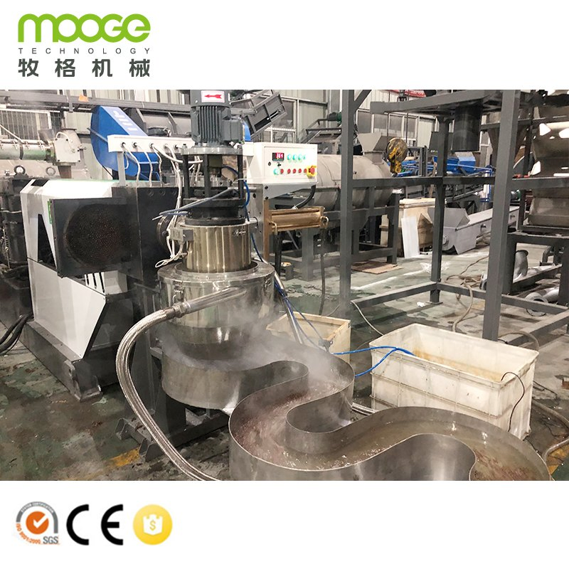 plastic compounding granulating extruder machine line