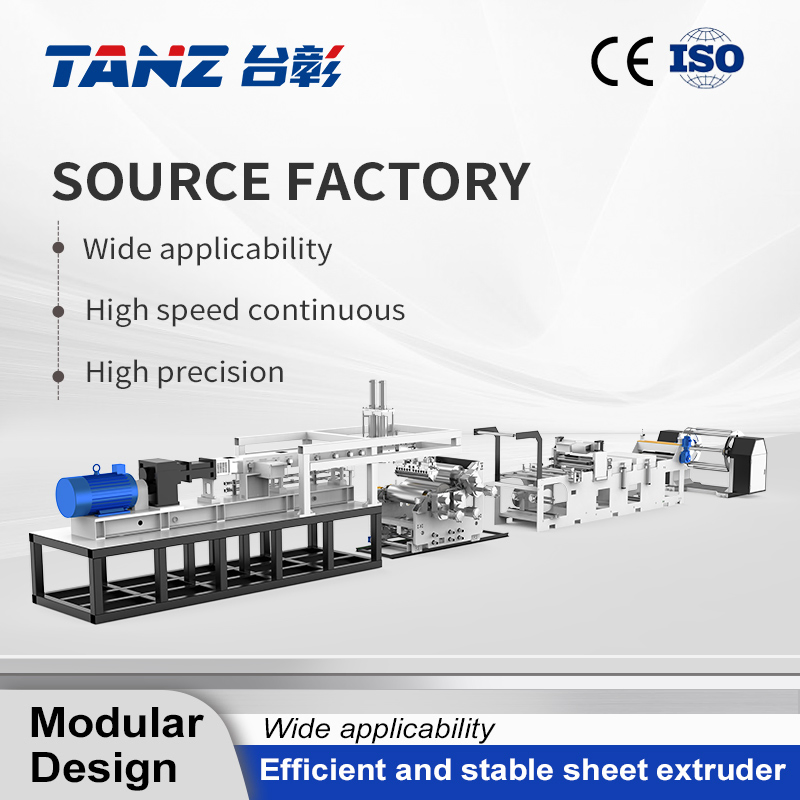 Tan Z Single Screw PP Sheet Extrusion Line Plastic Sheet Extruder Machine out Put 450kgs One Hour Running Stable Custom Made Factory Sale High Profit